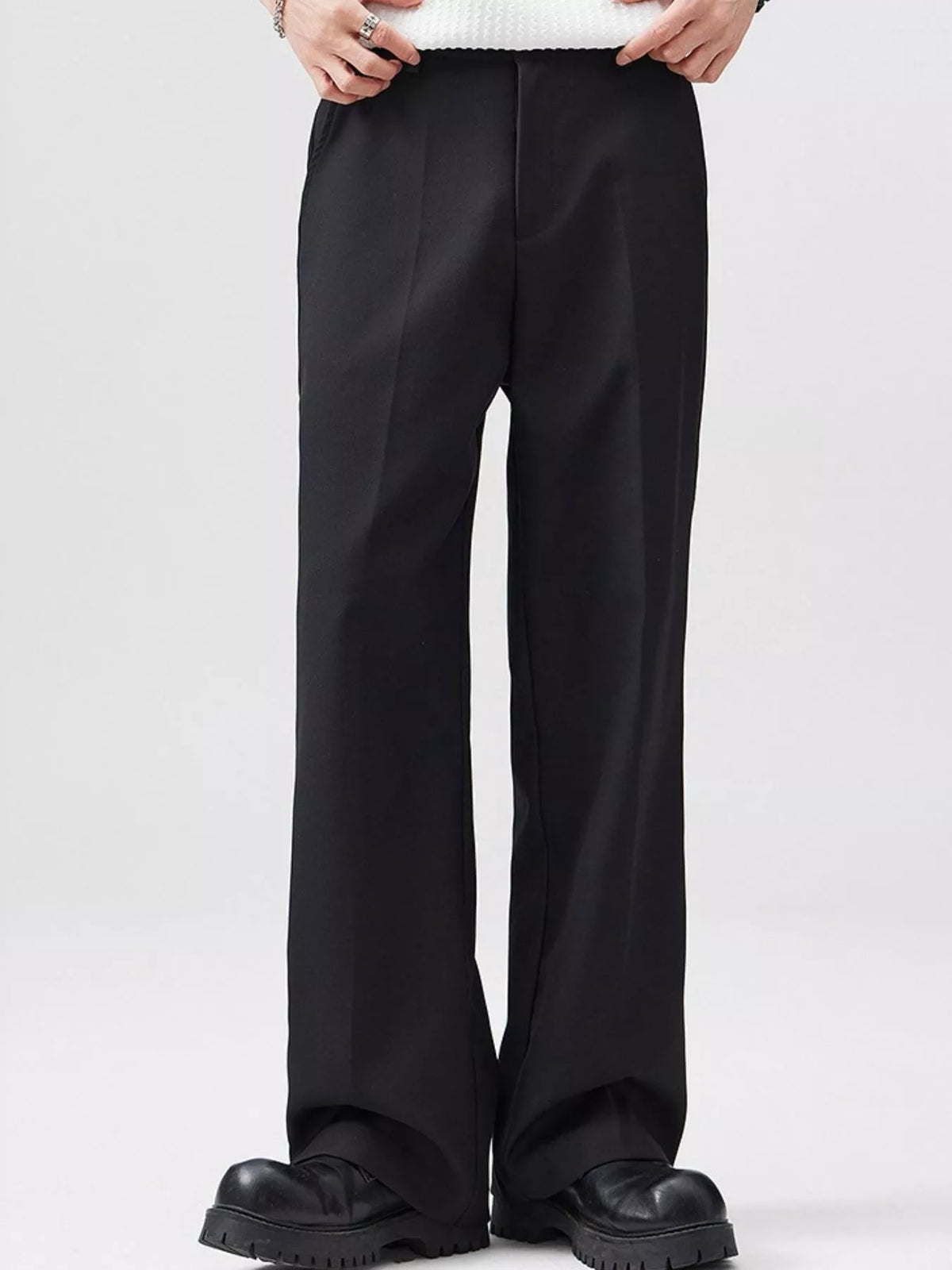 Men's Wide Leg Pants in Black