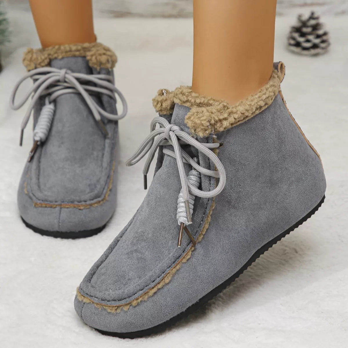 Plush Lining Ankle Boots - Lilixa.store