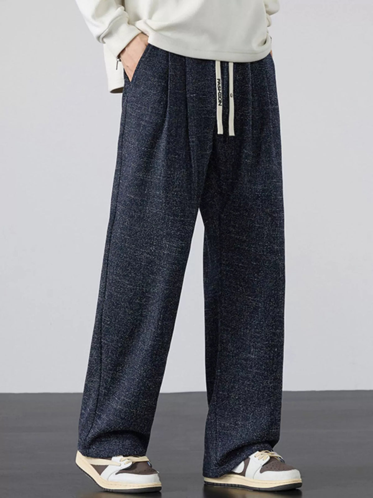 Men's Plus Size Casual Wide Leg Pants, view 5