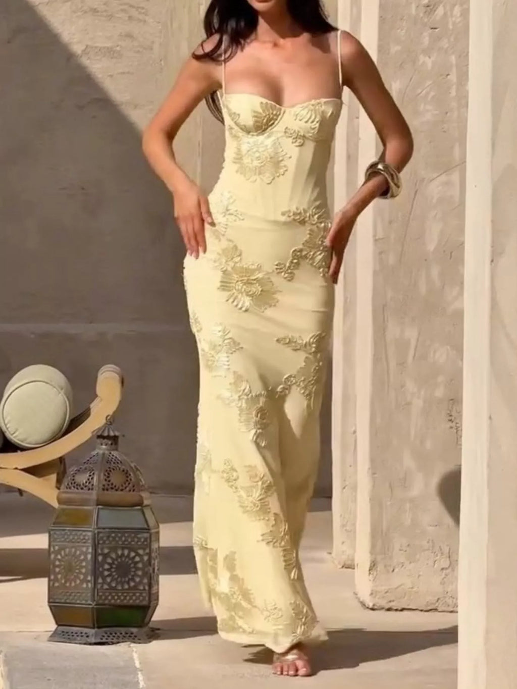 Sweetheart Neck Spaghetti Strap Maxi Dress - Lilixa.store