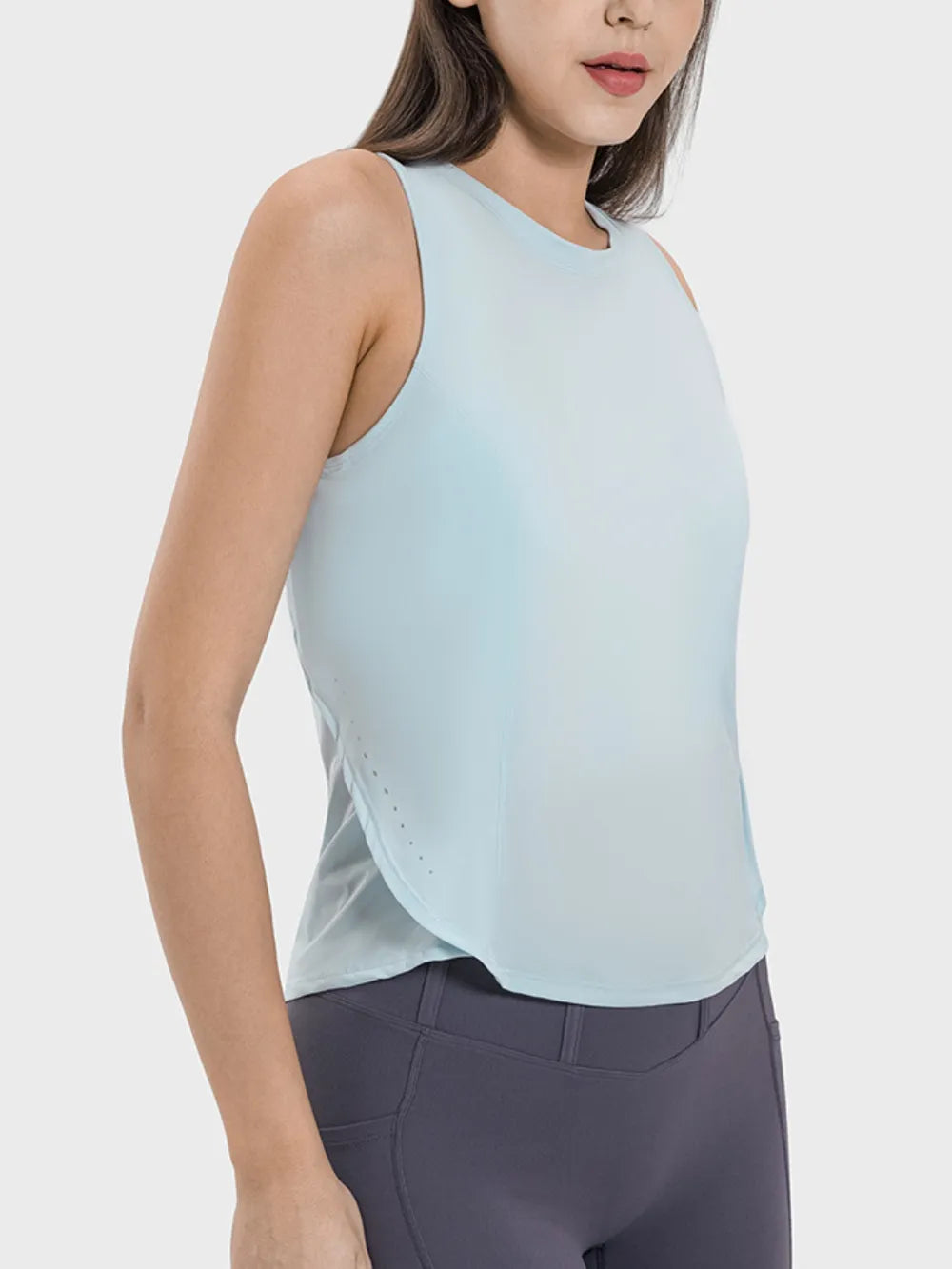 Millennia Round Neck Active Tank - Lilixa.store
