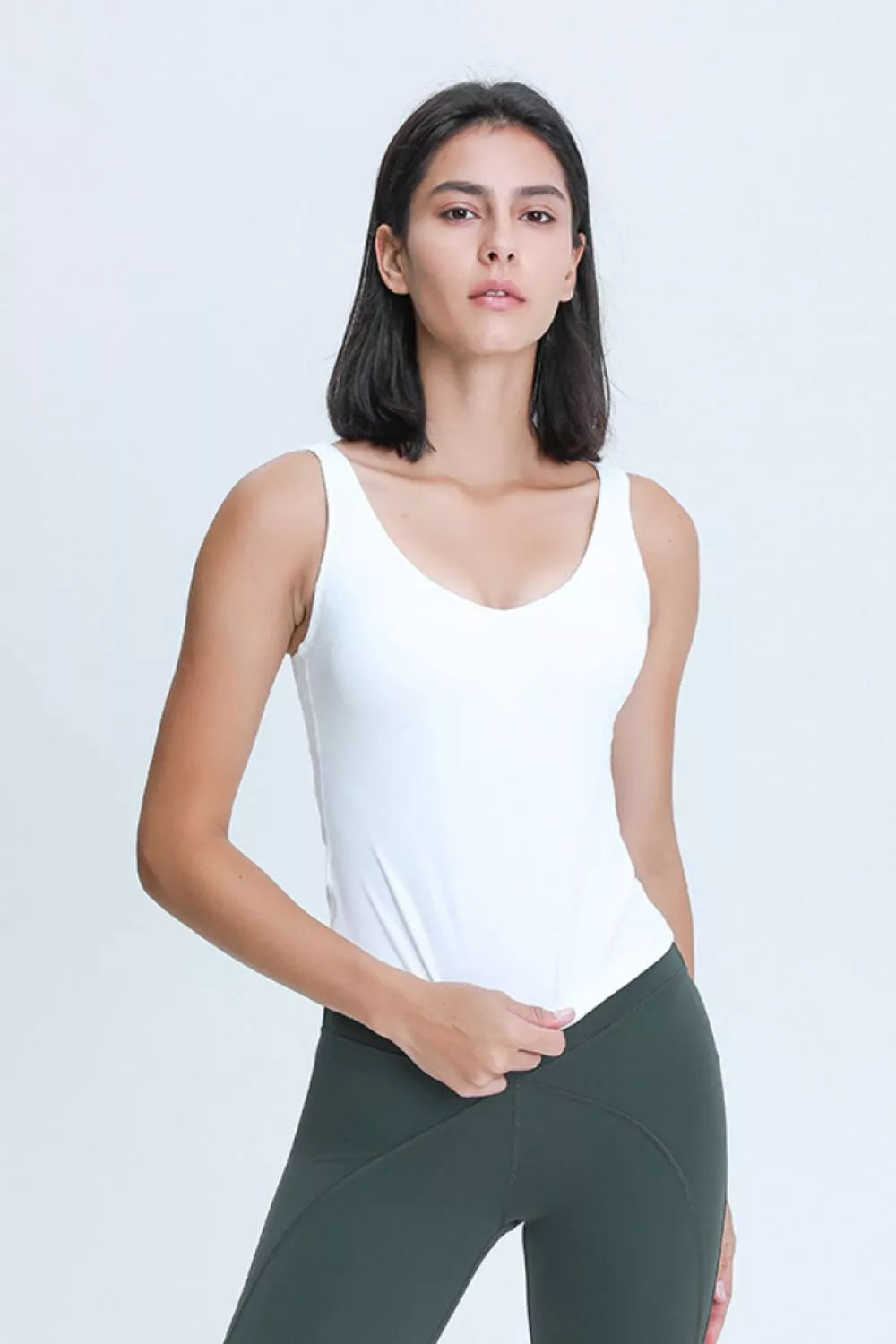 Millennia V Neck Active Tank - Lilixa.store