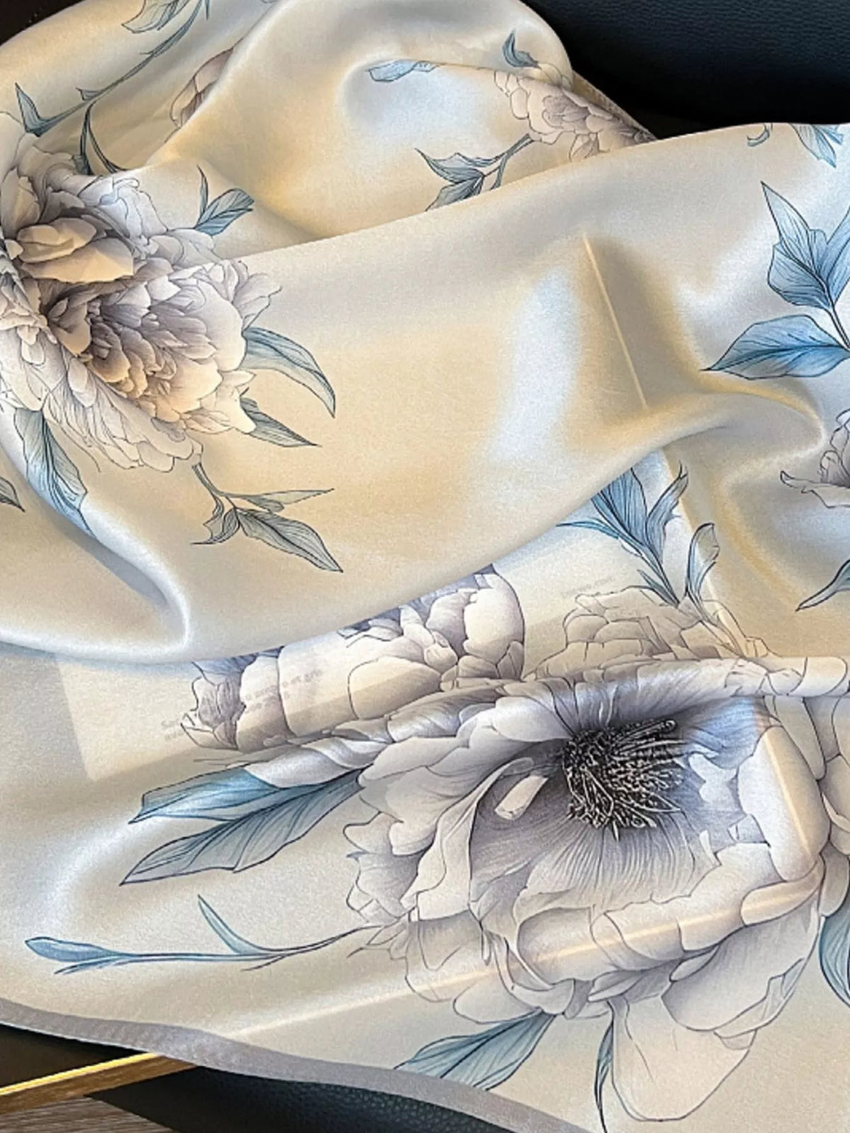 Floral Print Silk Square Scarf - Lilixa.store