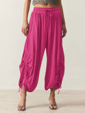 Ruched Drawstring Harem Pants - Lilixa.store
