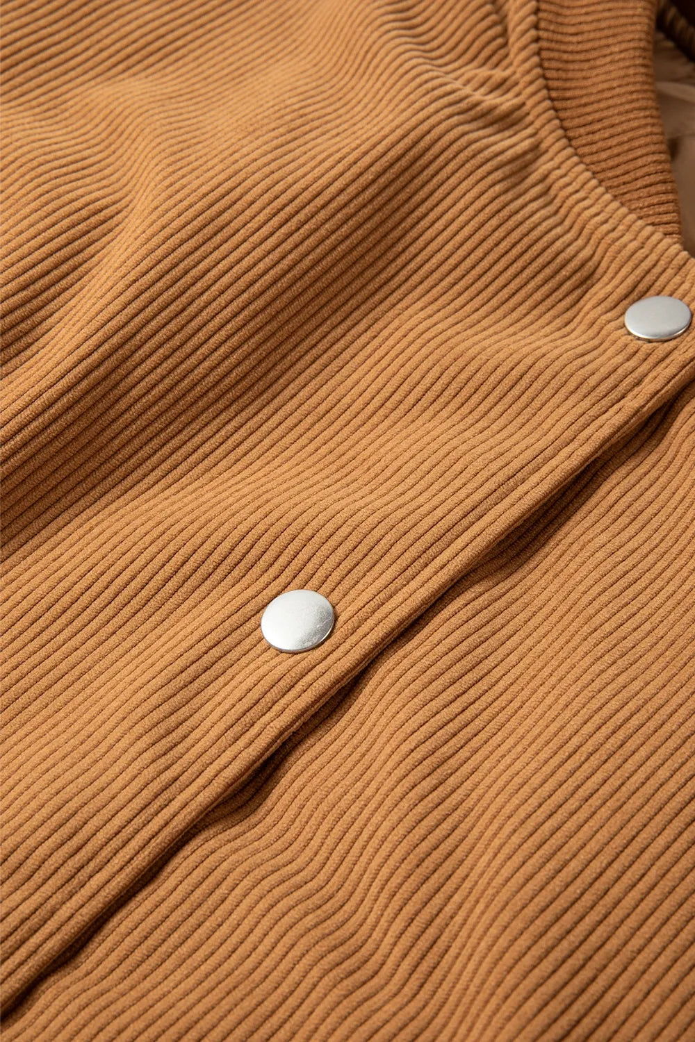 Contrast Baseball Collar Snap Down Long Sleeve Jacket, view 15