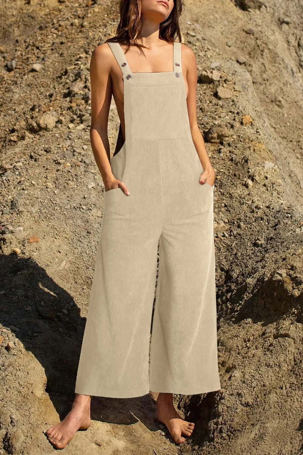 Pocketed Wide Leg Overall - Lilixa.store