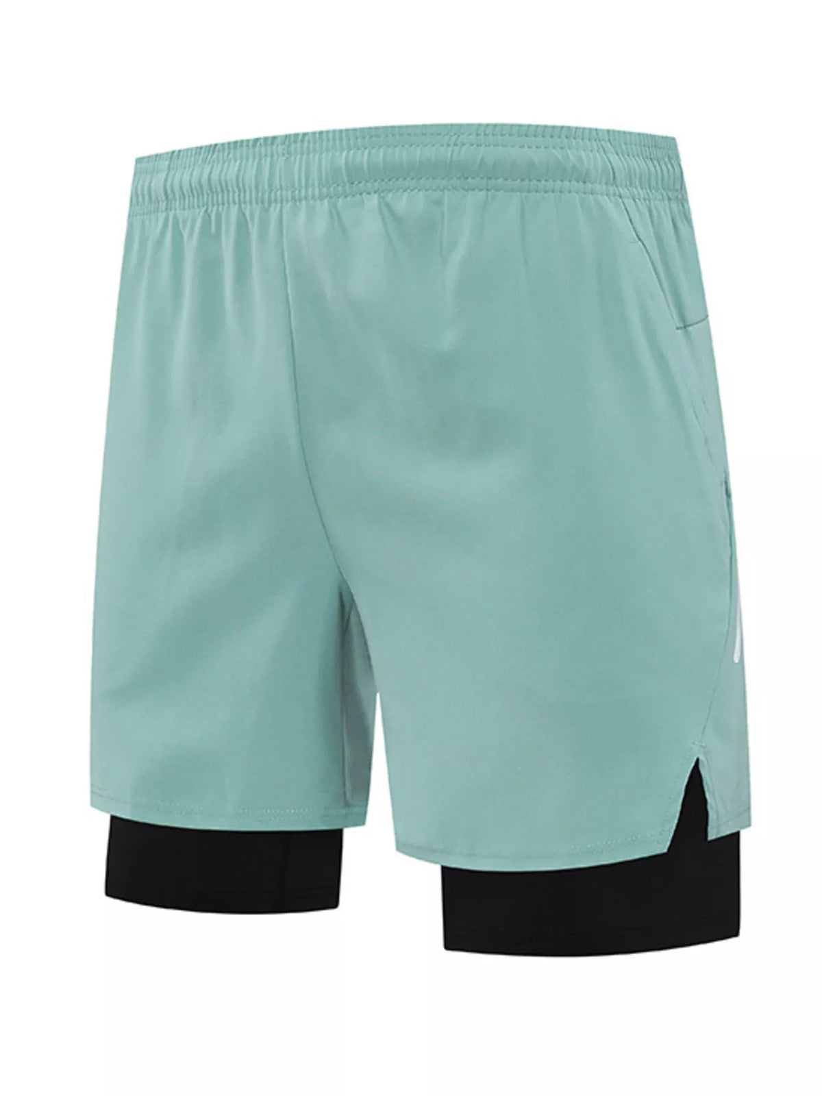 Men's Plus Size Elastic Waist Active Shorts, view 2