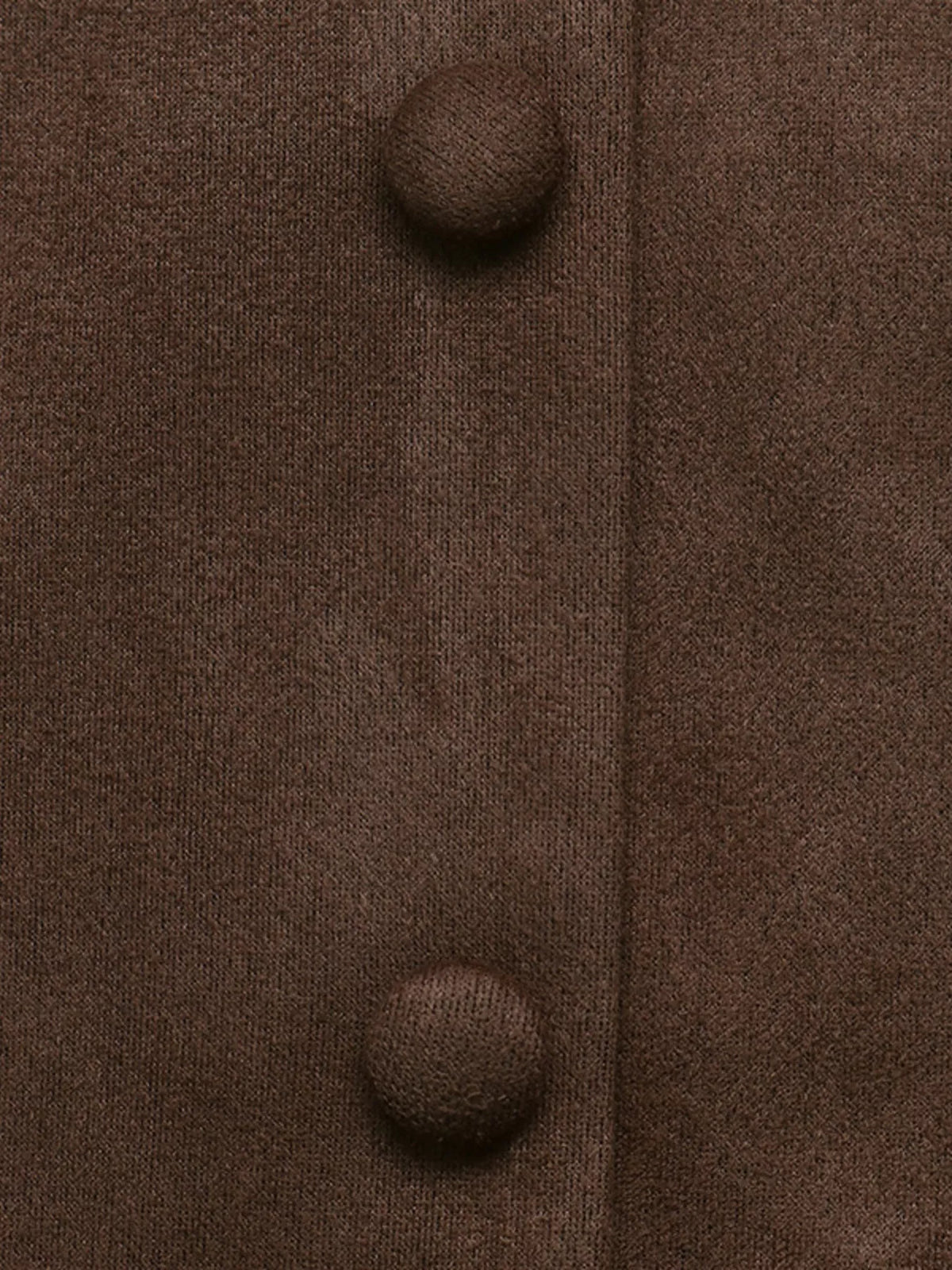 Button-Front Long Sleeve Blazer Dress in Coffee Brown, view 11