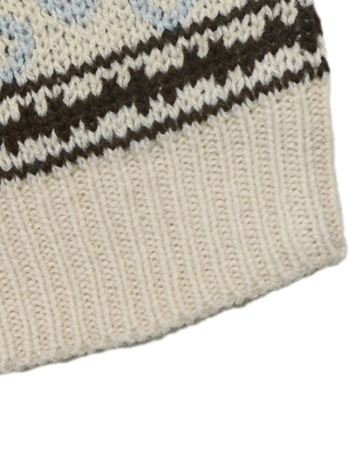 Fair Isle Pattern Crew Neck Sweater