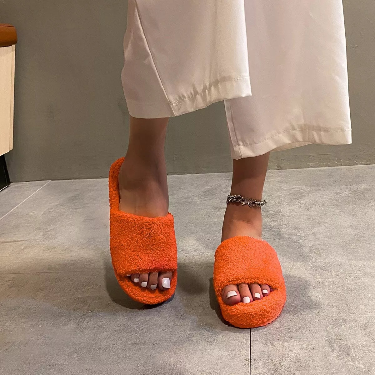 Open Toe Platform Slippers - Lilixa.store