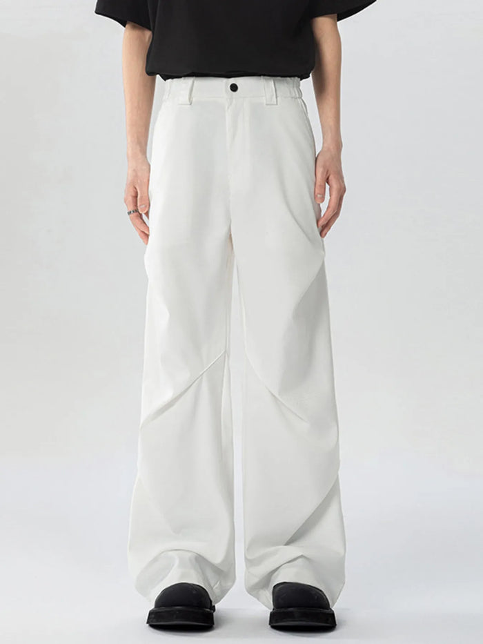 Men's Full Size Wide Leg Cargo Pants Plus Size in White