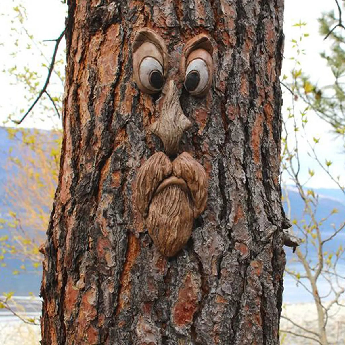 Tree Face Decorative Object with Realistic Wood Texture - Lilixa.store