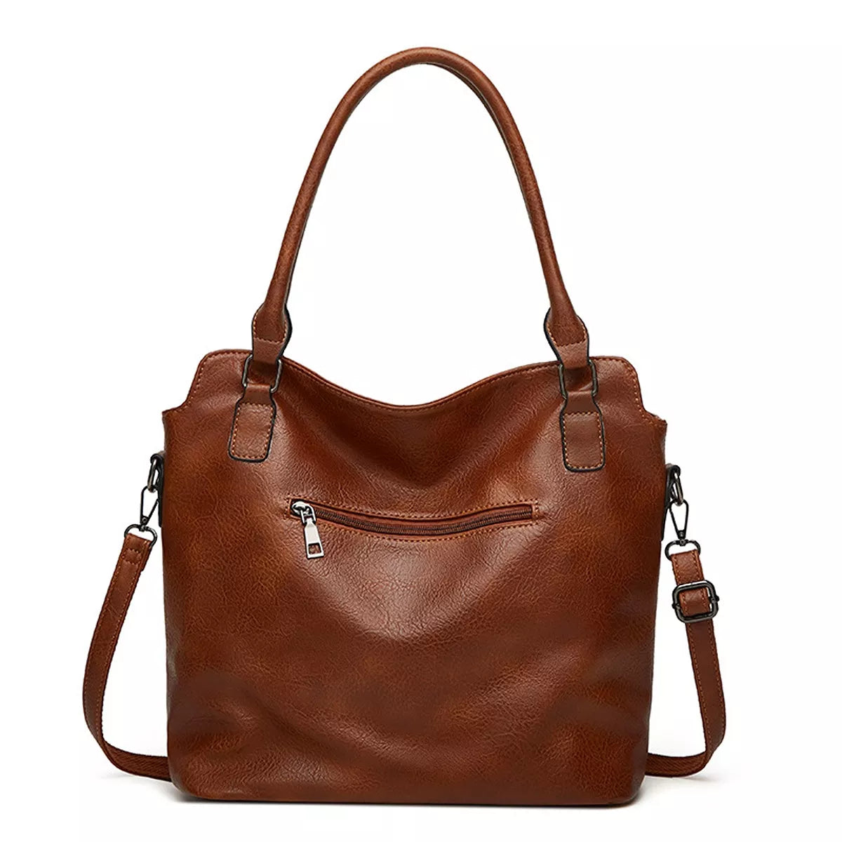 PU Leather Shoulder Bag and Pouch Set