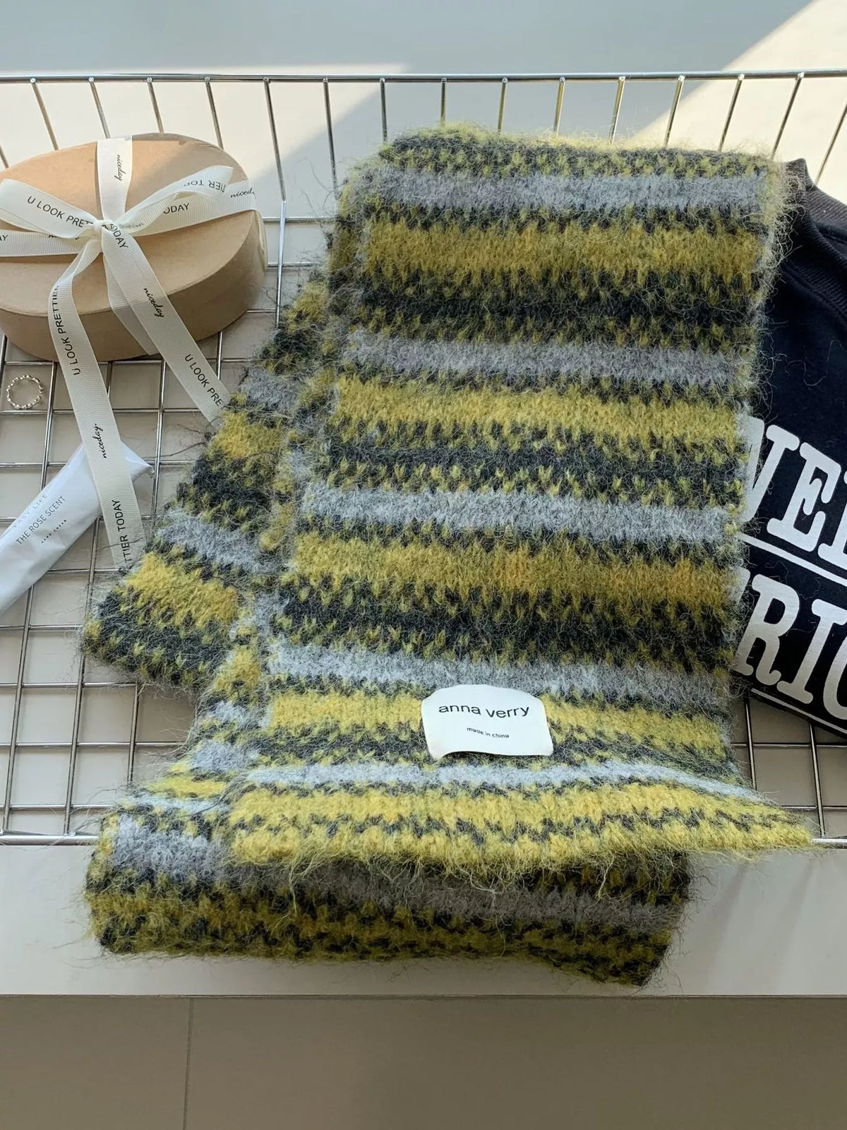 Striped Knitted Warm Scarf - Lilixa.store