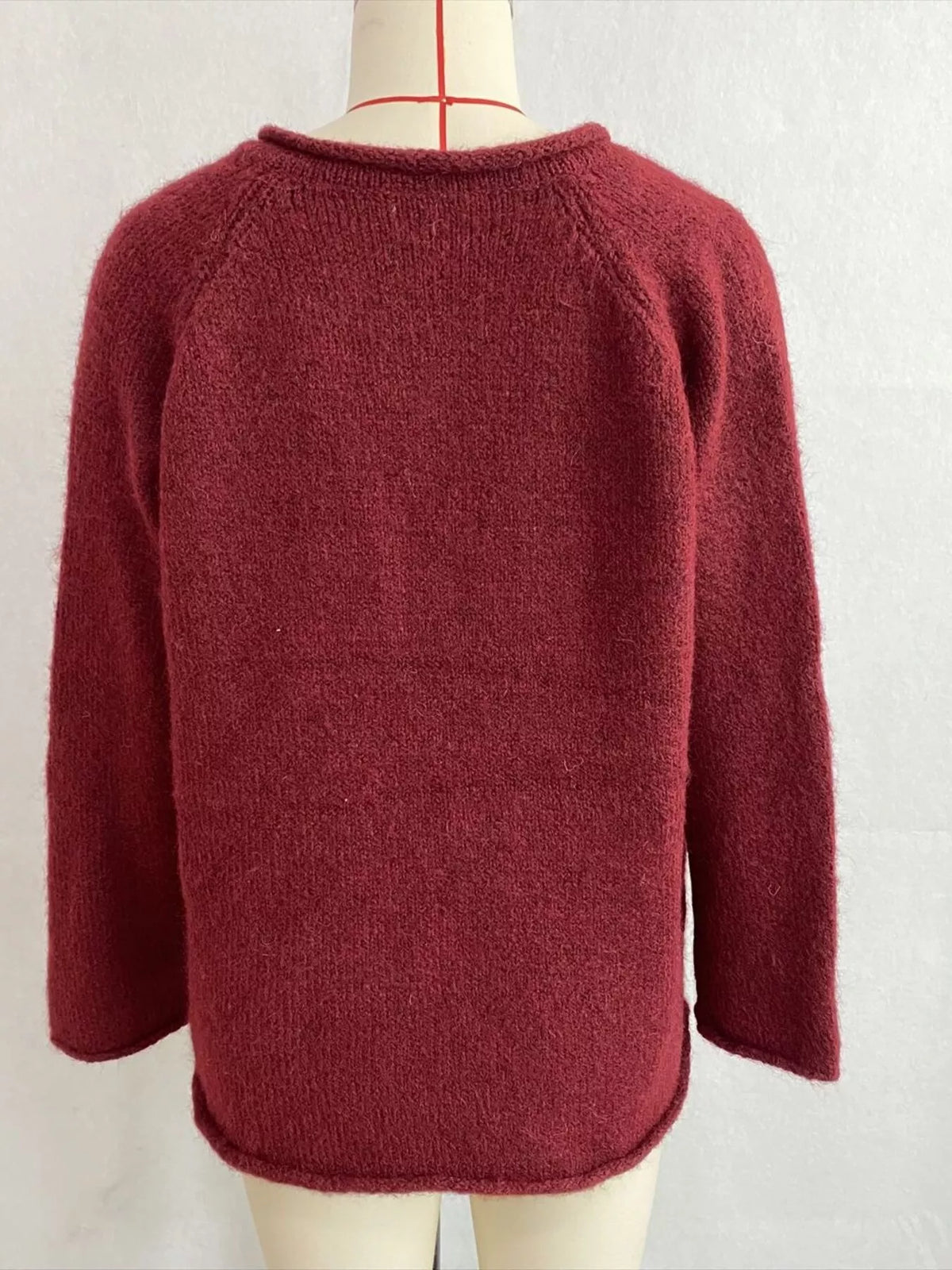 Chic V-Neck Sweater with Polka Dot Ribbon Tie, view 17