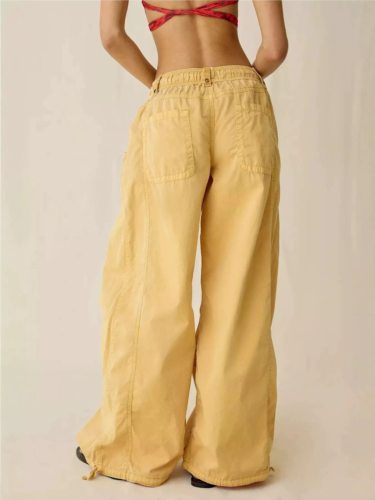 High-Waisted Cargo Wide-Leg Pants - Lilixa.store