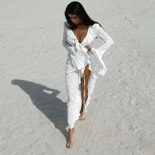 Ribbed Knit Long Sleeve Romper - Lilixa.store