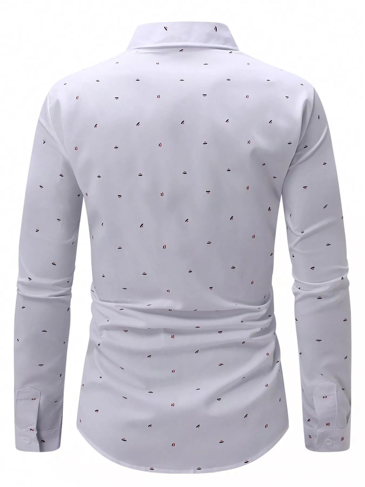 Men's Slim Fit Printed Long Sleeve Shirt - Lilixa.store