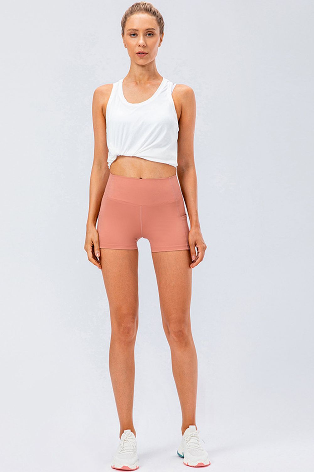 Slim Fit Wide Waistband Sports Shorts - Lilixa.store