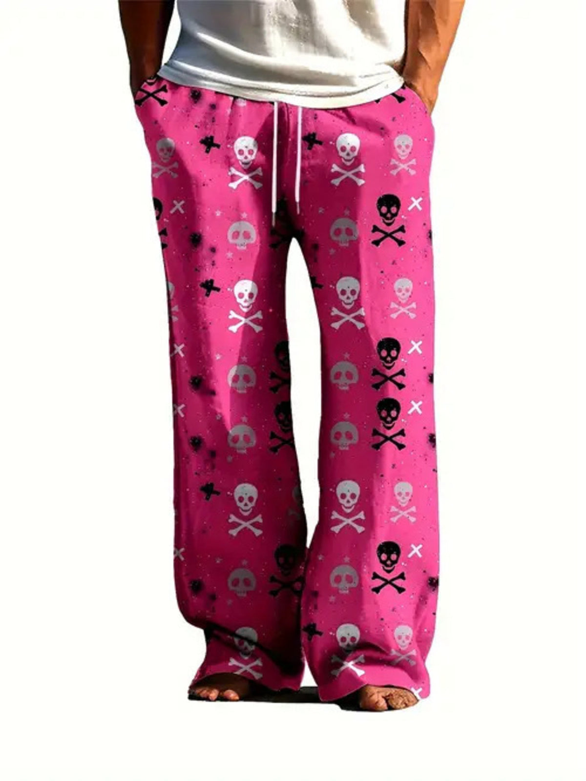 Men's Full Size Printed Loose Fit Pants Plus Size