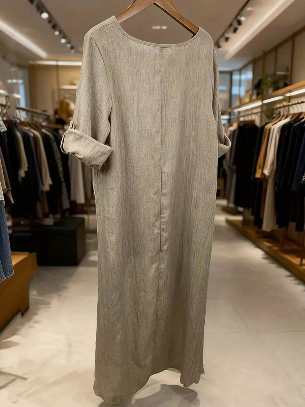 High-Low Hem Roll-Up Sleeves Blouse - Lilixa.store