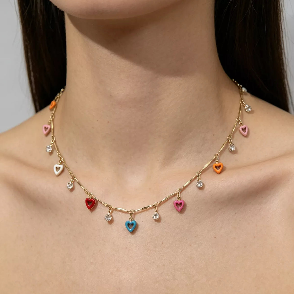 2 Piece Heart Charm Necklace - Lilixa.store