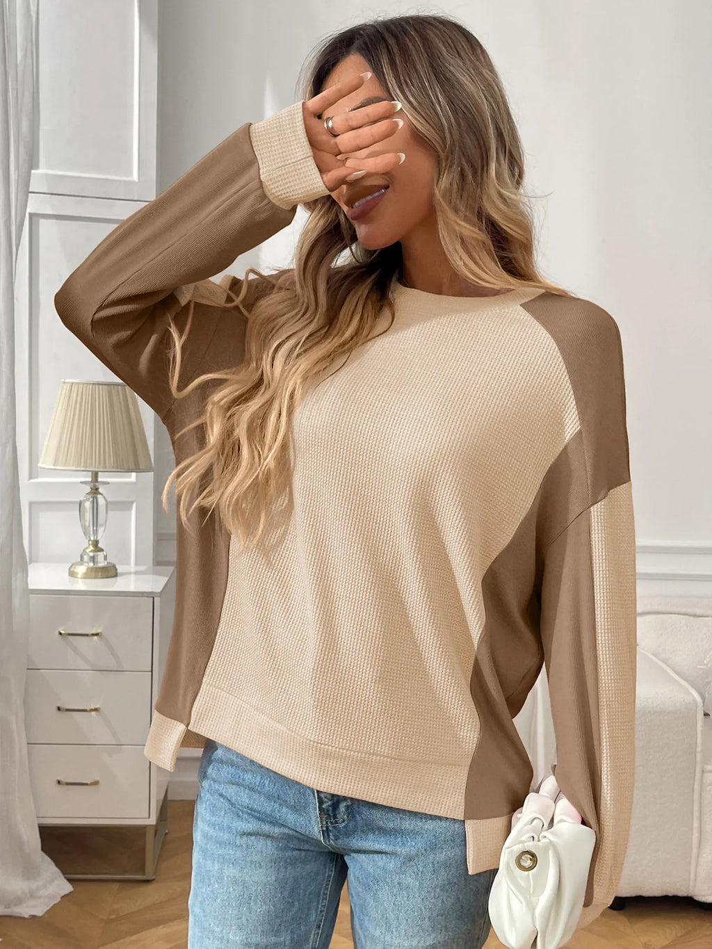 Color Block Long Sleeve Sweatshirt - Lilixa.store