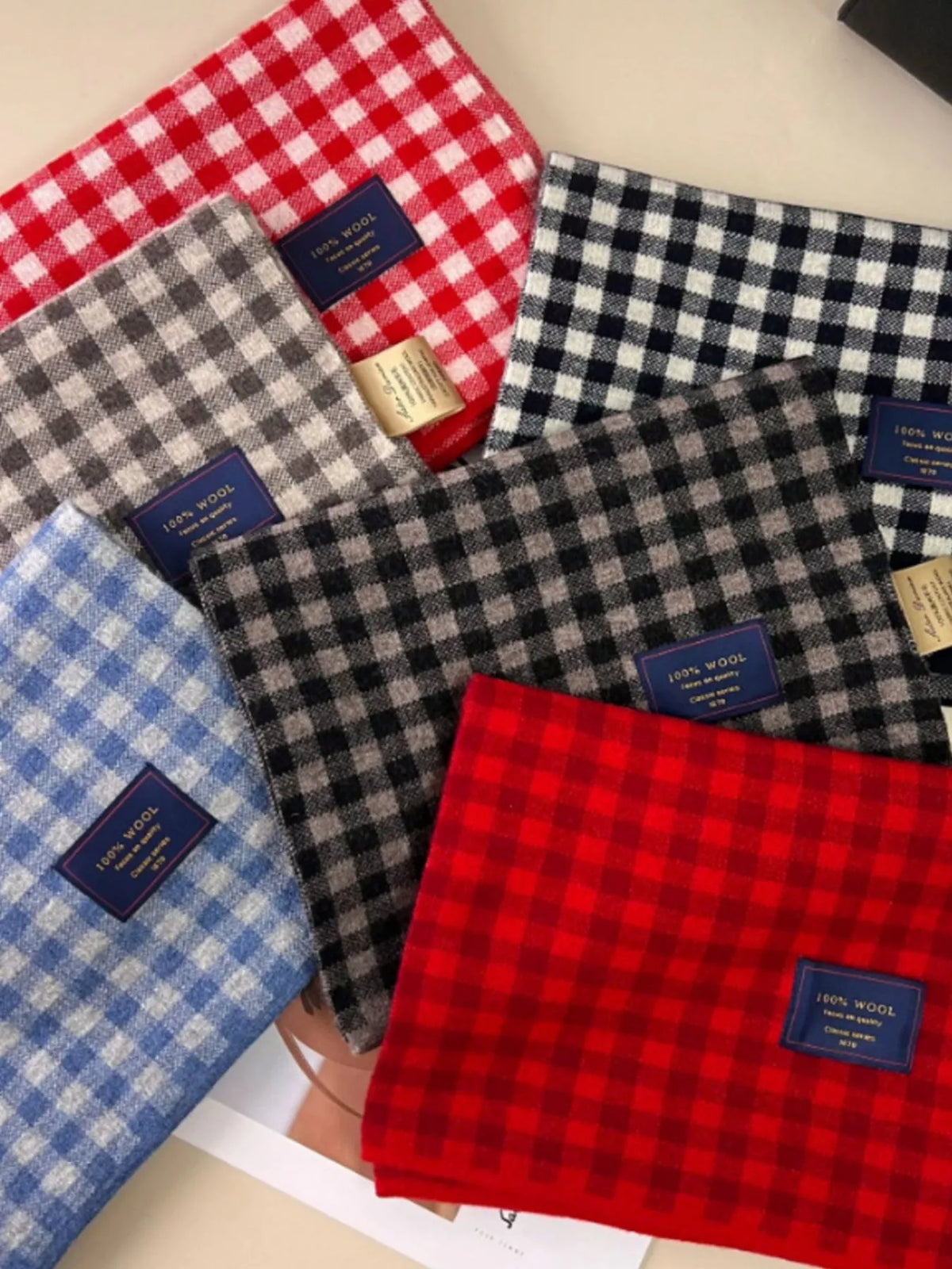 100% Wool Plaid Scarf - Lilixa.store