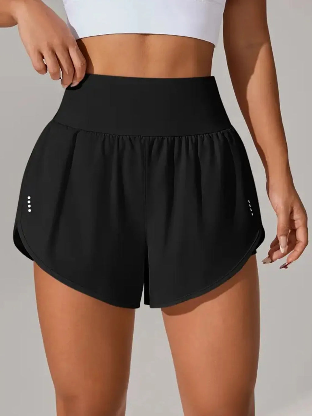 Pocketed High Waist Active Shorts - Lilixa.store