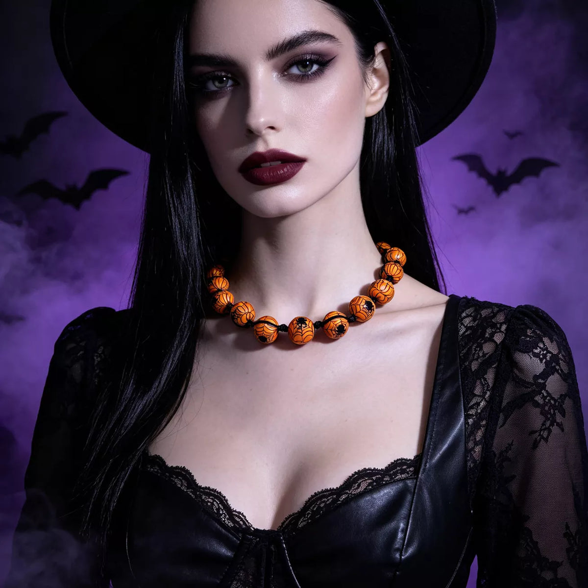 Halloween Beaded Choker Necklace