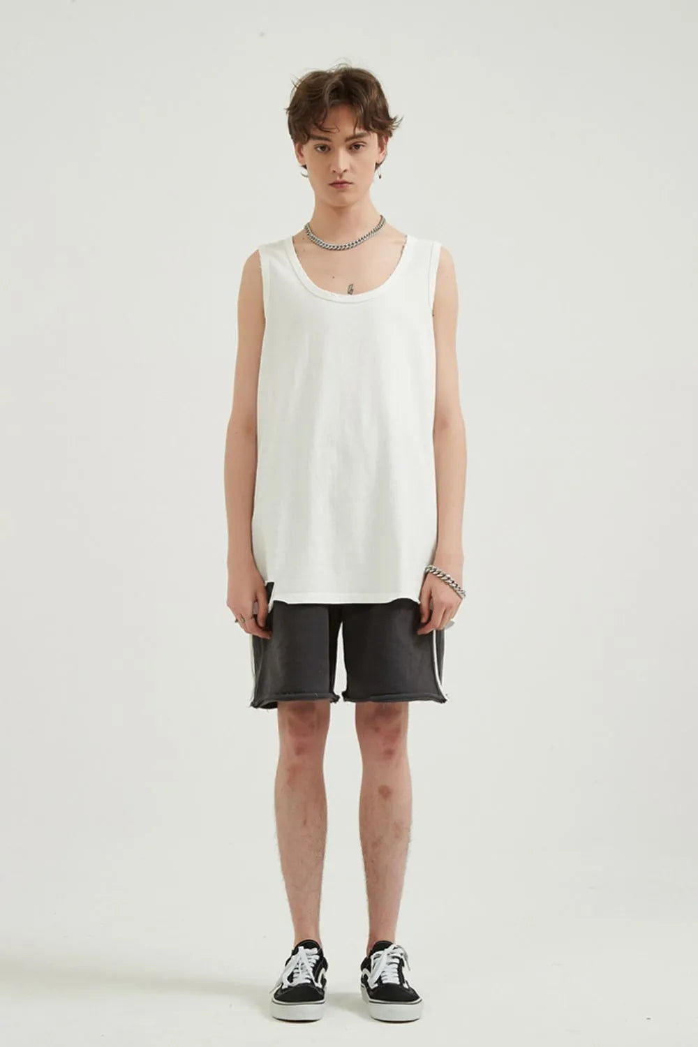 Men's Round Neck Wide Strap Tank - Lilixa.store