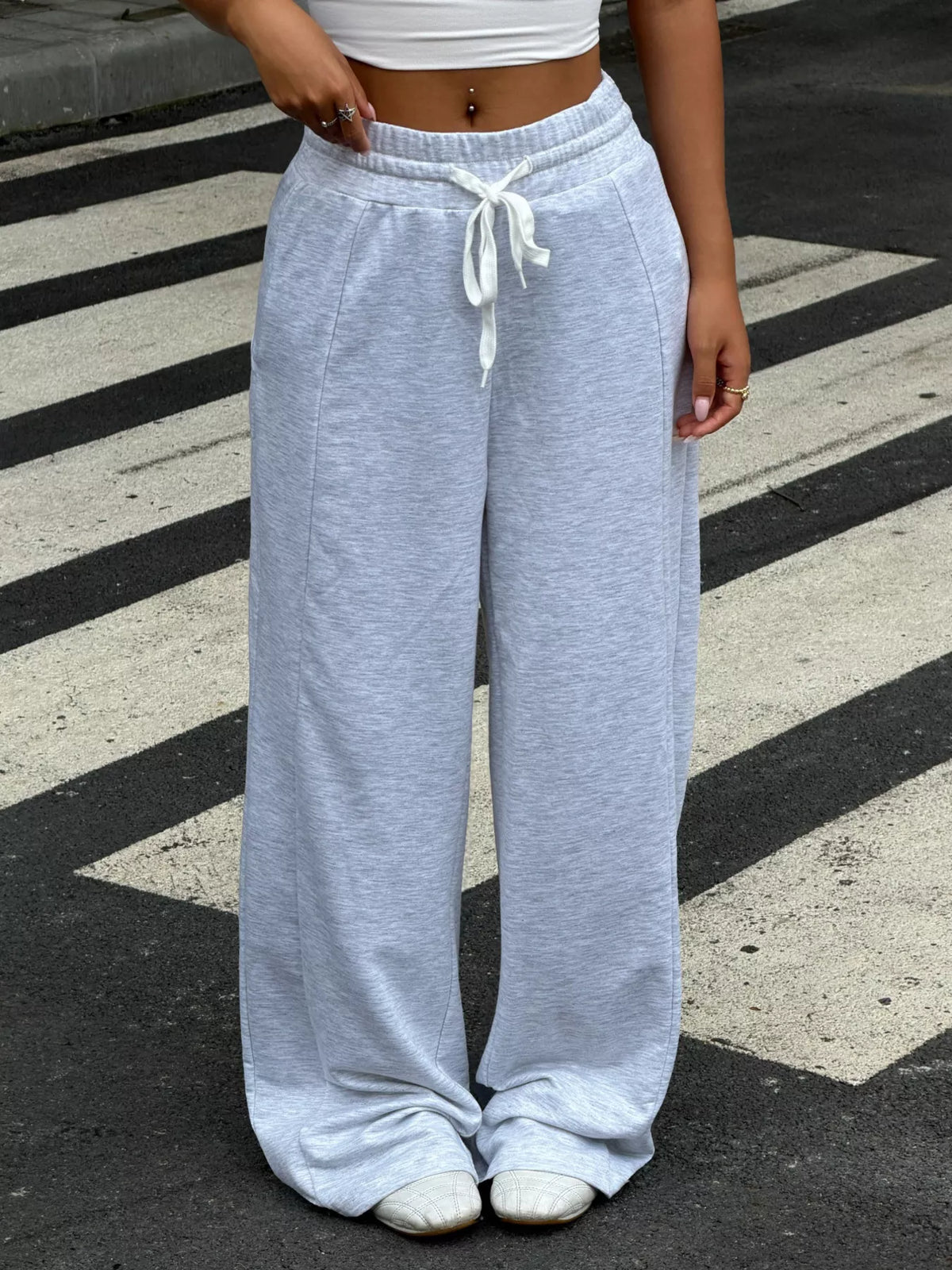 Drawstring Wide-Leg Pants - Lilixa.store