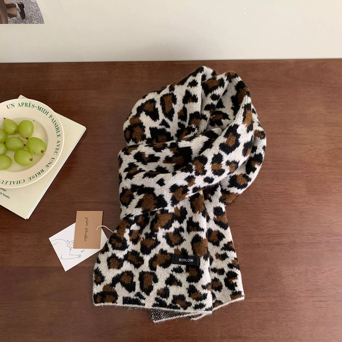Animal Print Plush Winter Scarf - Lilixa.store