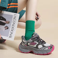 Letter Lace-Up Round Toe Athletic Shoes - Lilixa.store