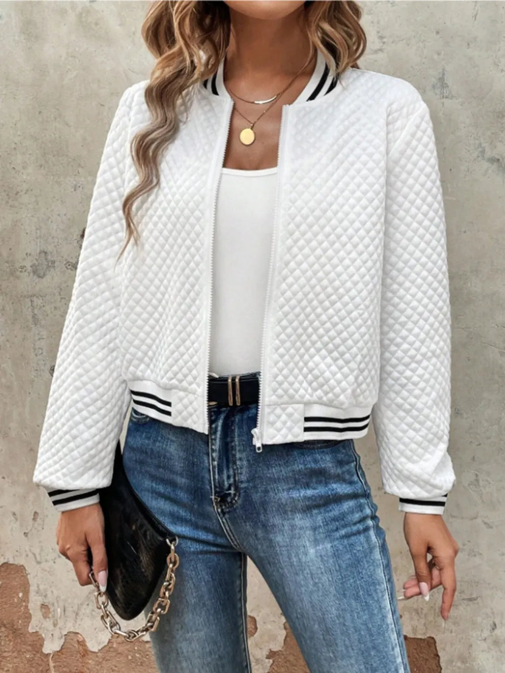 Zip Up Long Sleeve Jacket, view 2