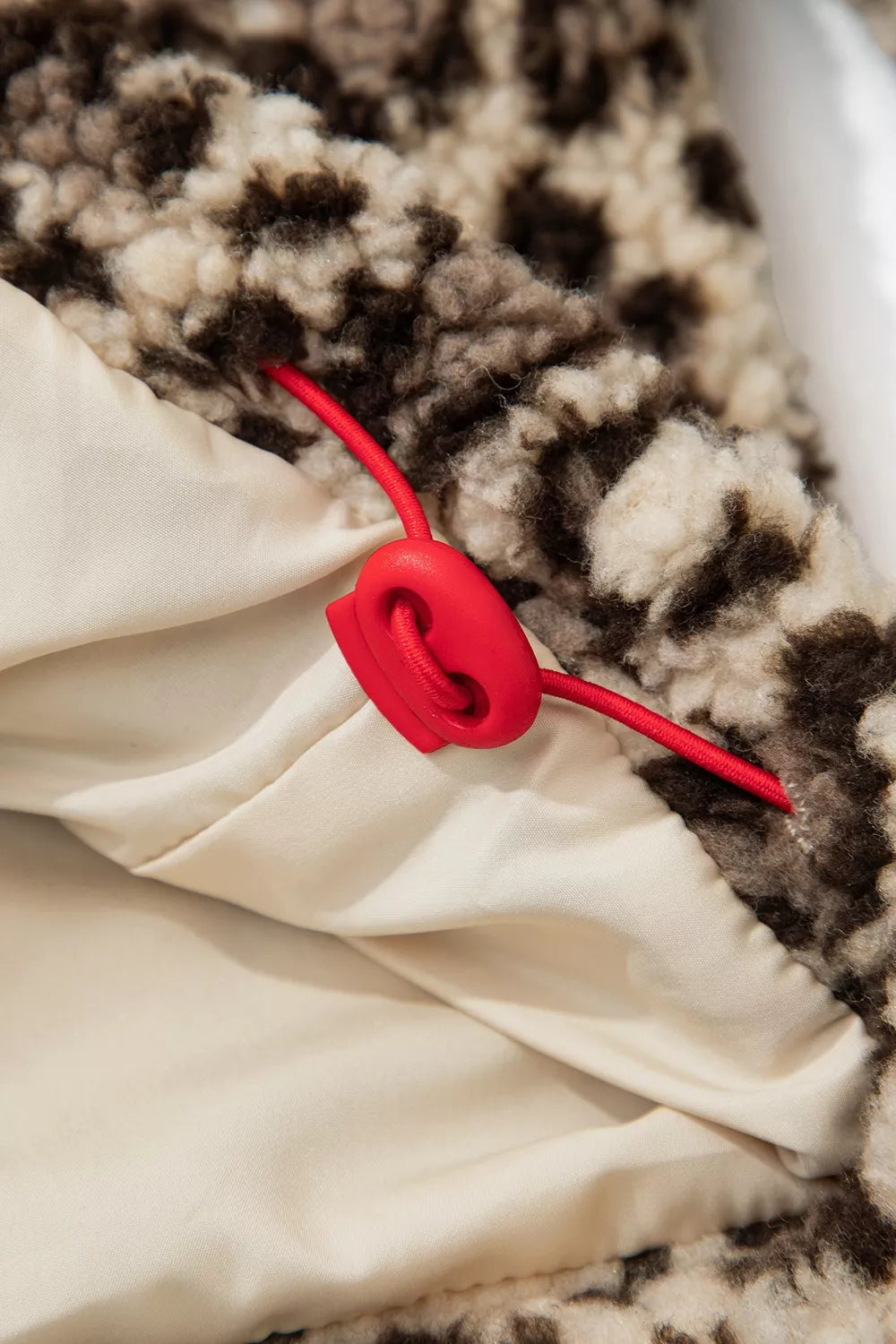Leopard Print Zip-Up Red Accents Pockets Sweatshirt, view 15