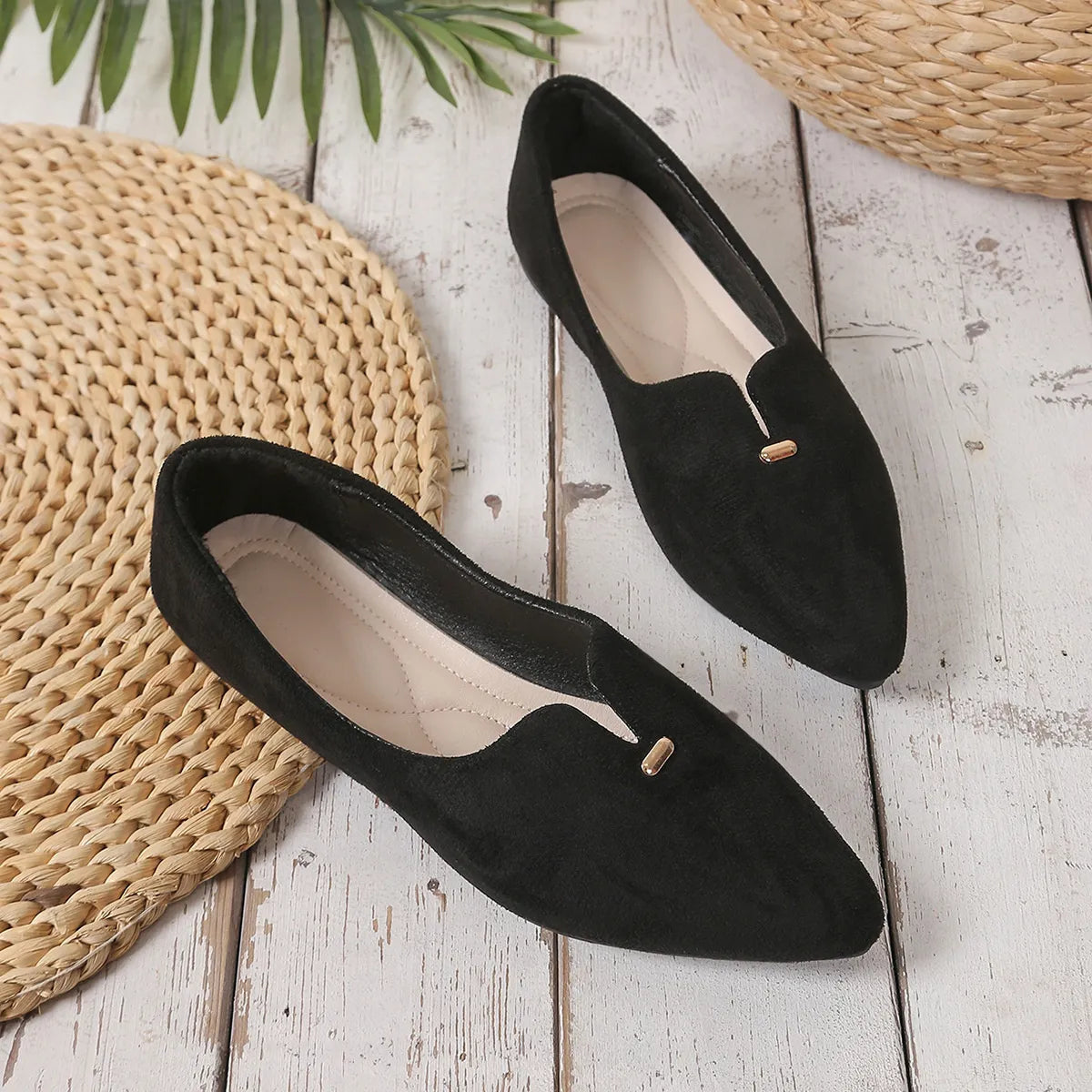 Point Toe Flats Slip-Ons, view 2