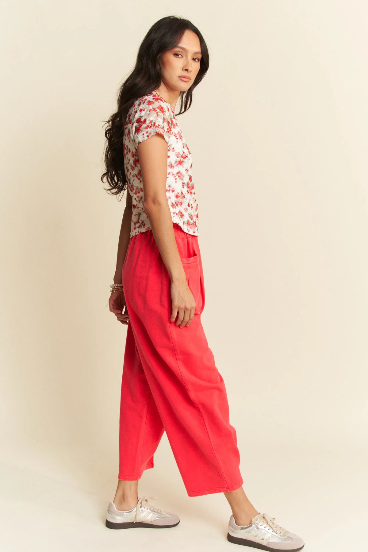 Davi & Dani Ribbon Short Sleeve Layered Mesh Top - Lilixa.store