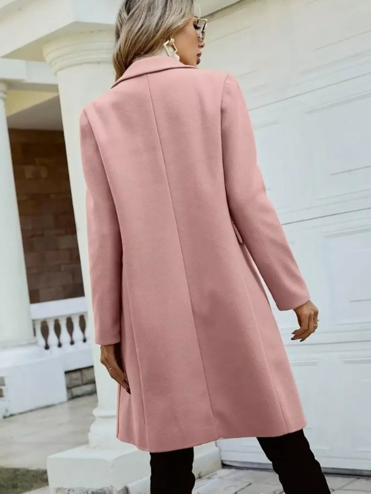 Double-Breasted Longline Coat, view 8