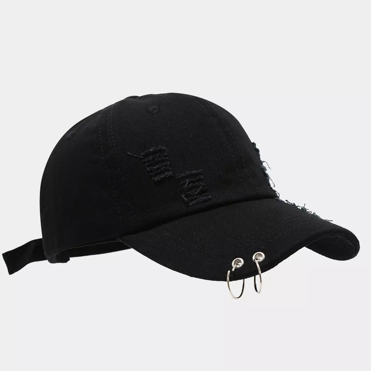 Distressed Denim Baseball Cap - Lilixa.store