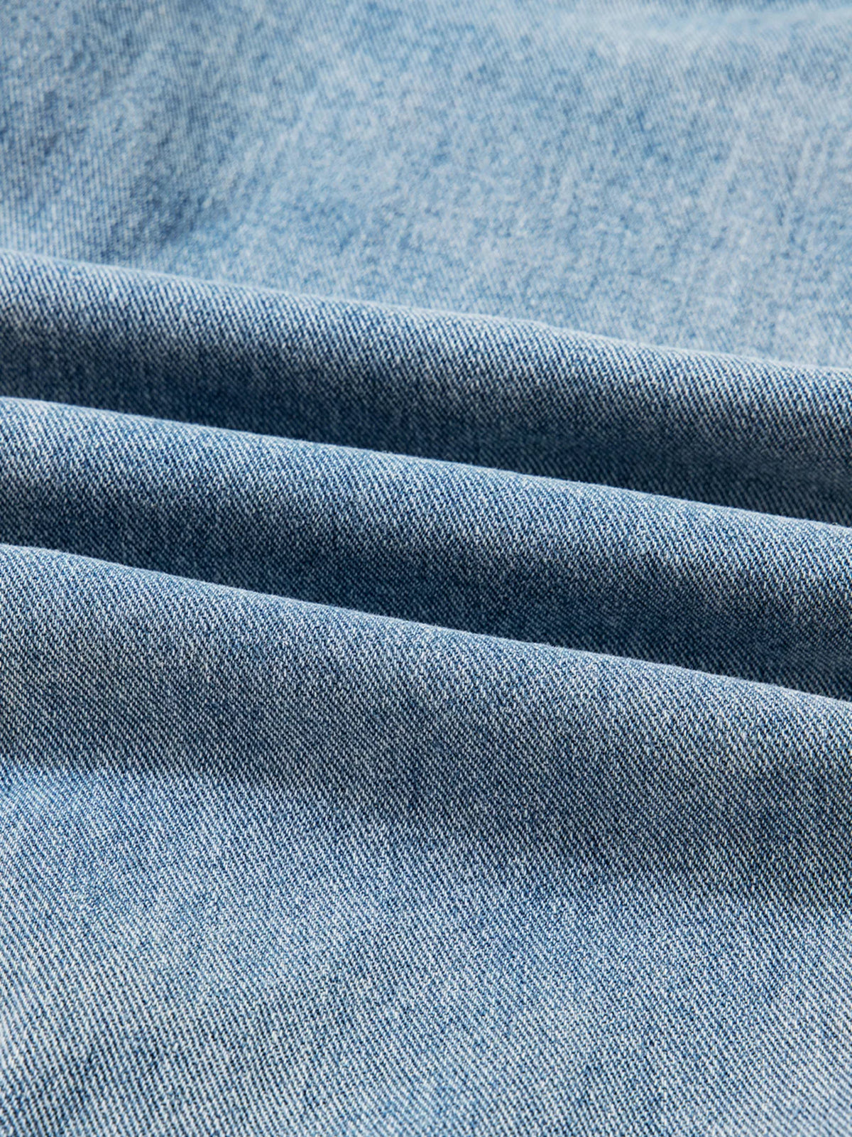 Patched Pockets Side Tie Denim Jacket, view 15