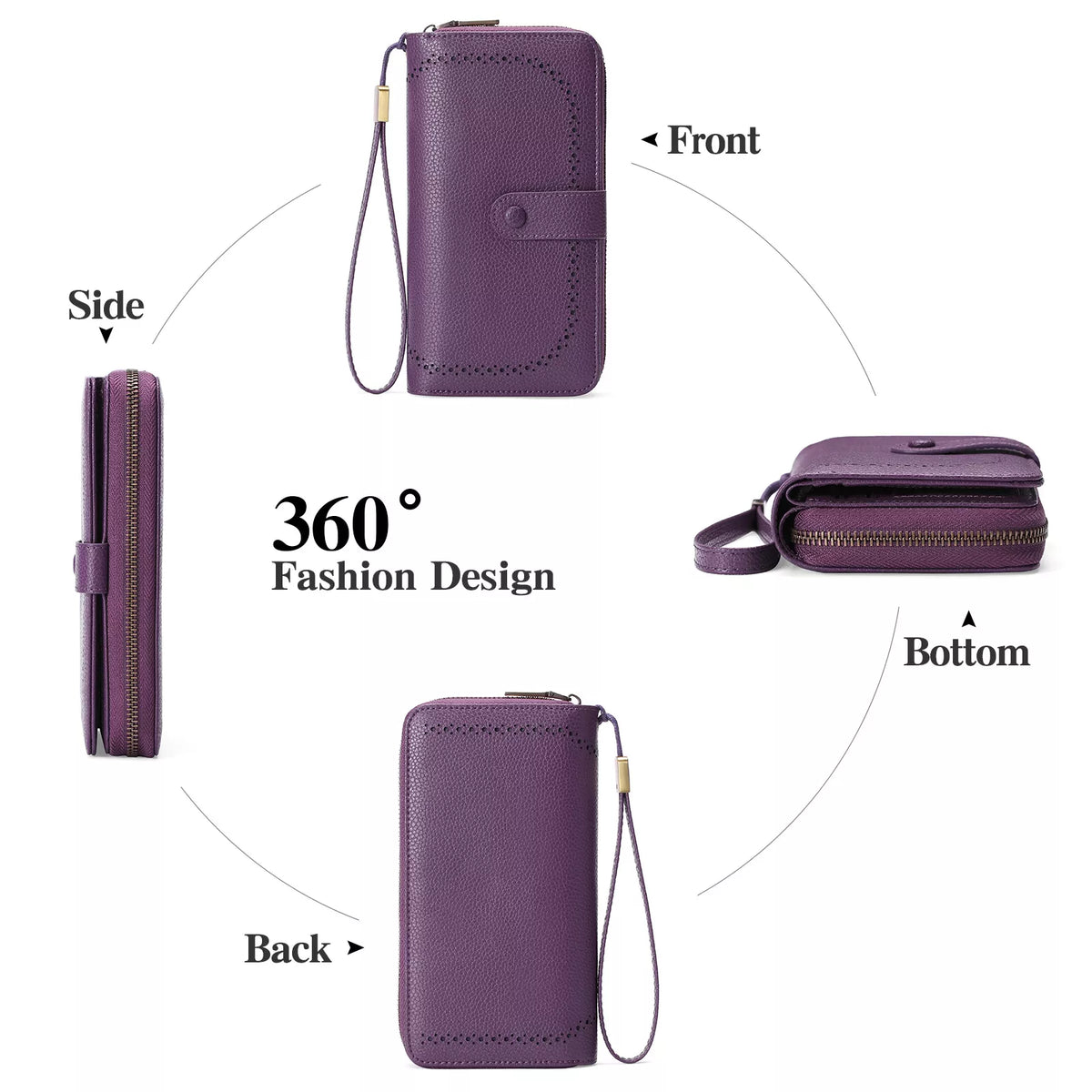 Leather Long Wallet - Lilixa.store