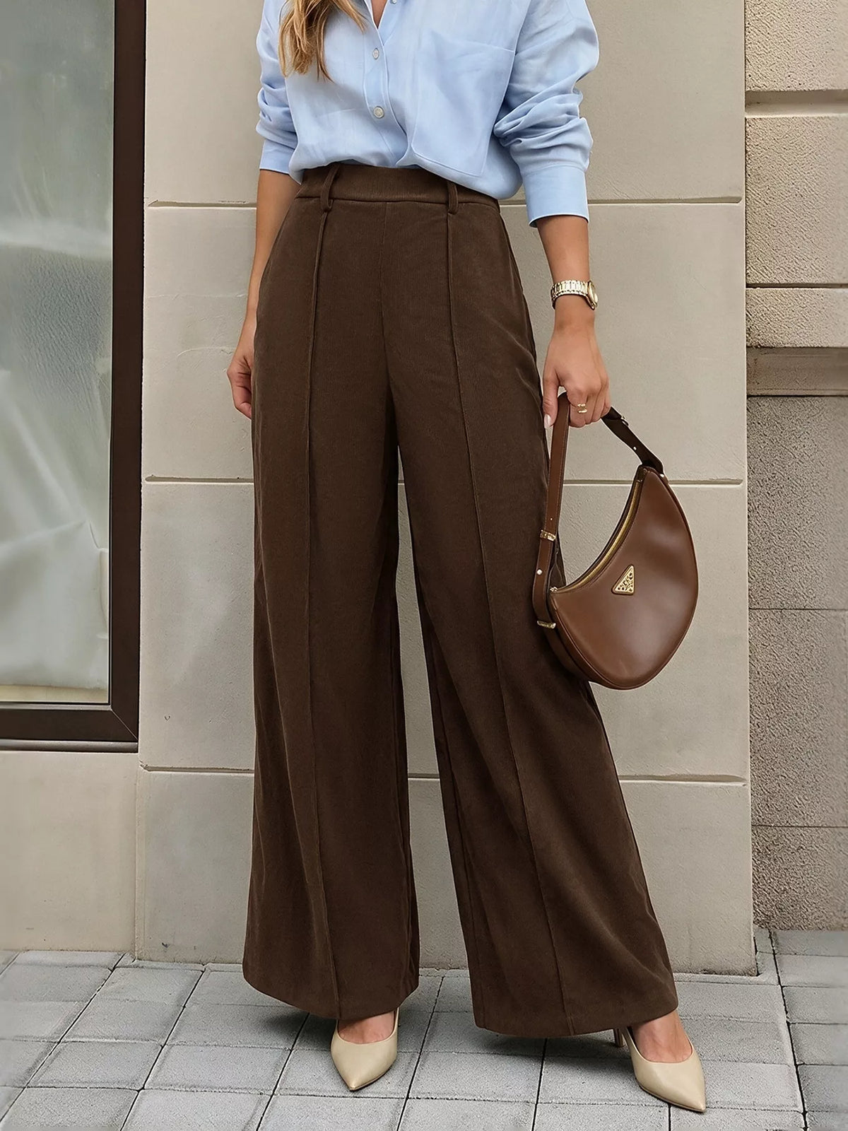 High-Waisted Wide-Leg Pants