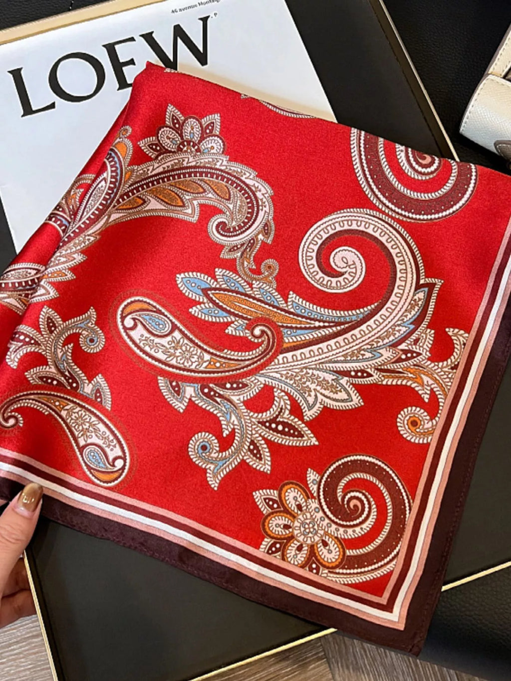 Vintage Paisley Silk Scarf - Lilixa.store