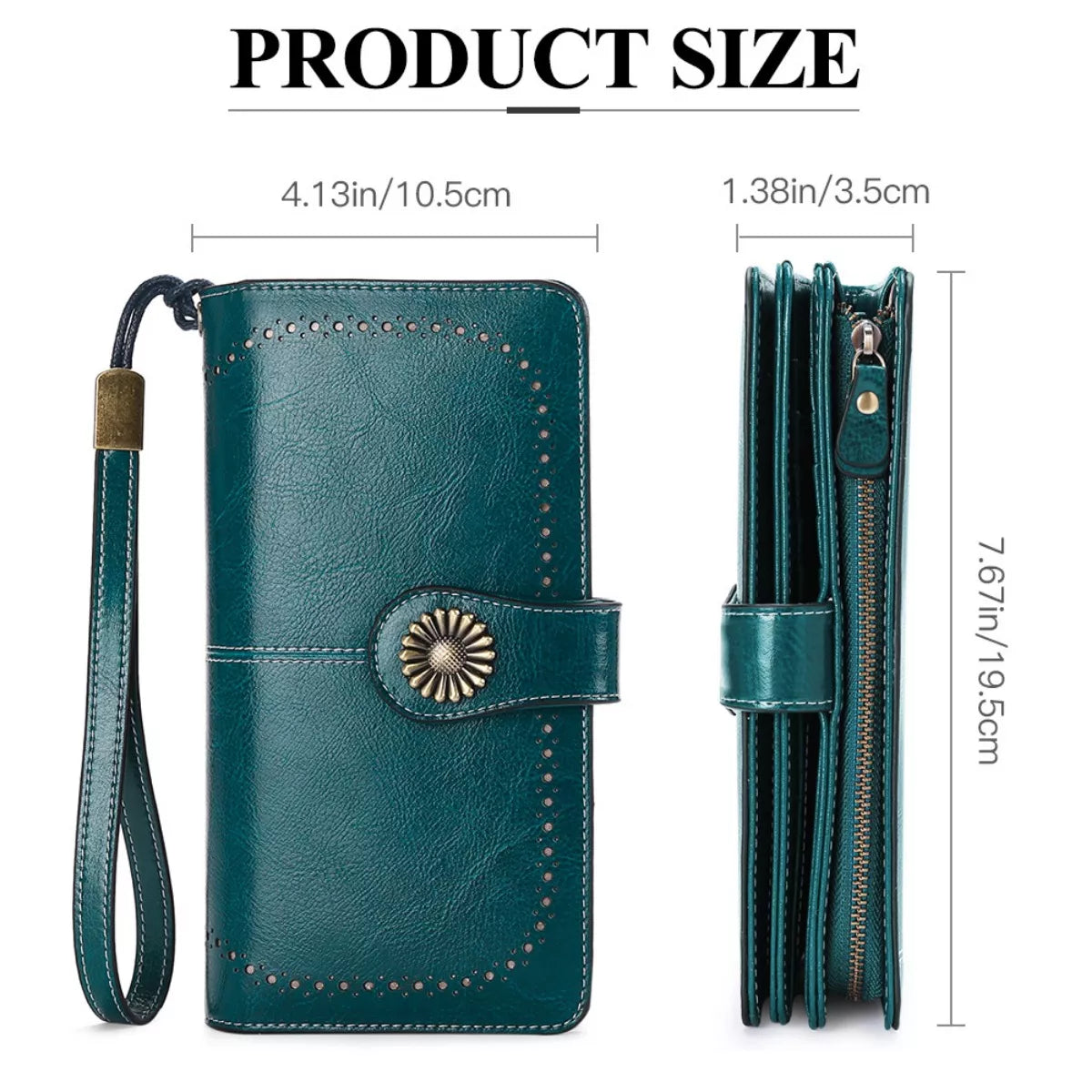 Vintage Style Leather Long Wallet - Lilixa.store