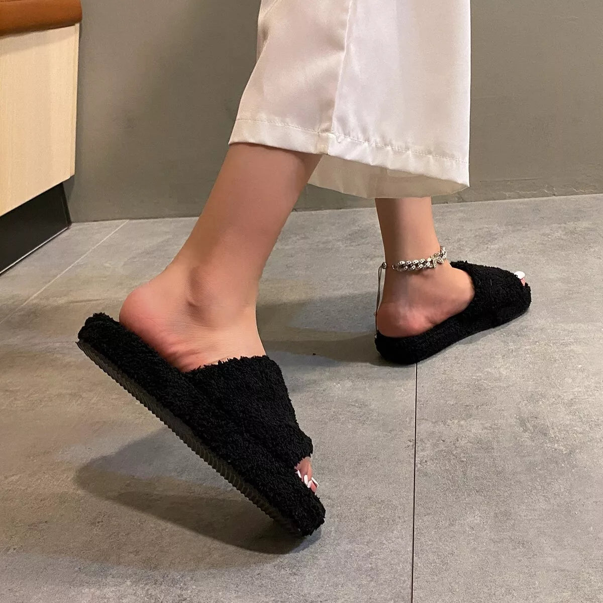 Open Toe Platform Slippers - Lilixa.store