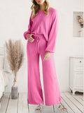 Long Sleeve Lounge Top and Drawstring Pants Set - Lilixa.store