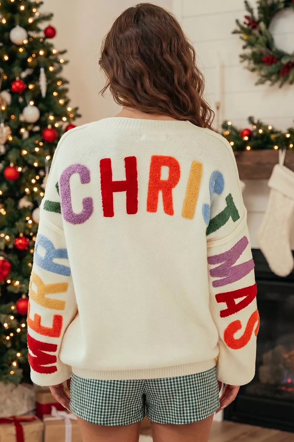 'HO HO HO' Button Up Knit Cardigan - Lilixa.store