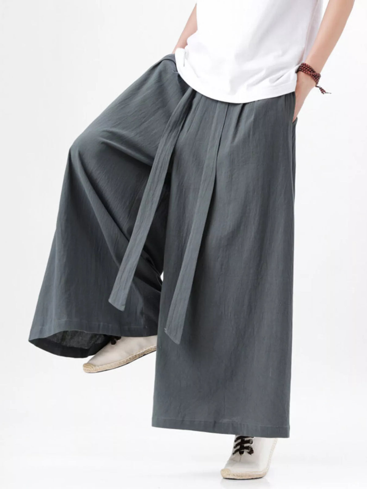 Men's Plus Size Wide Leg Pants, view 4