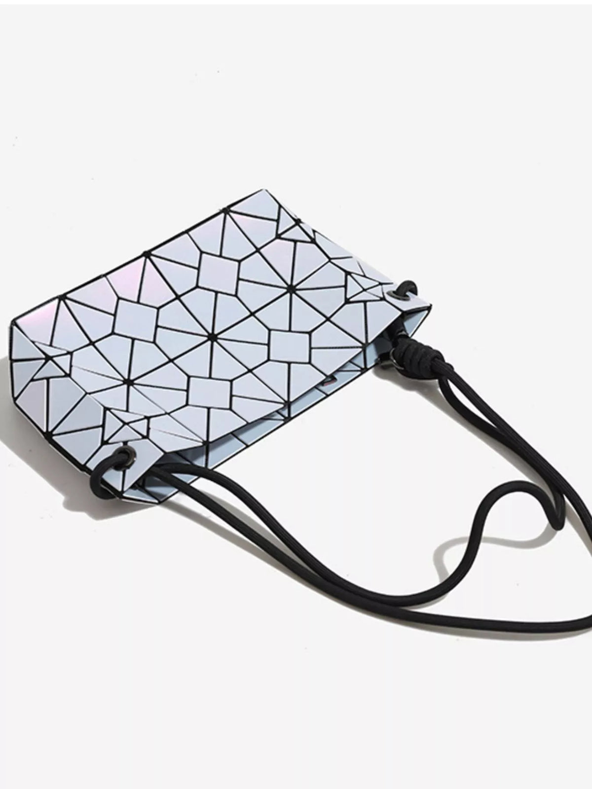 Geometric Prism Iridescent Shoulder Bag